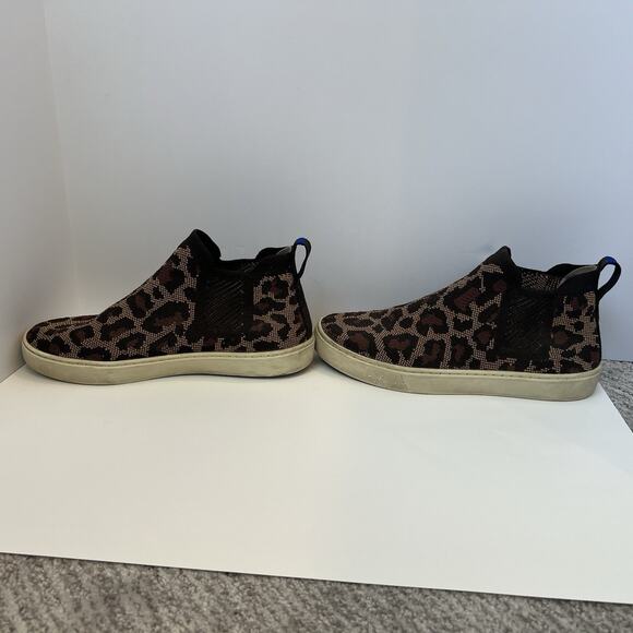 Rothy’s The Chelsea Boot Wildcat Limited Edition Leopard Print Sneakers Sz 8 - Picture 4 of 7